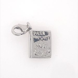 925 RH PL PASSPORT BOOK CHARM - 22X9 - 1.83g <br/>M10045