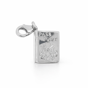 925 RH PL PASSPORT BOOK CHARM - 22X9 - 1.83g <br/>M10045