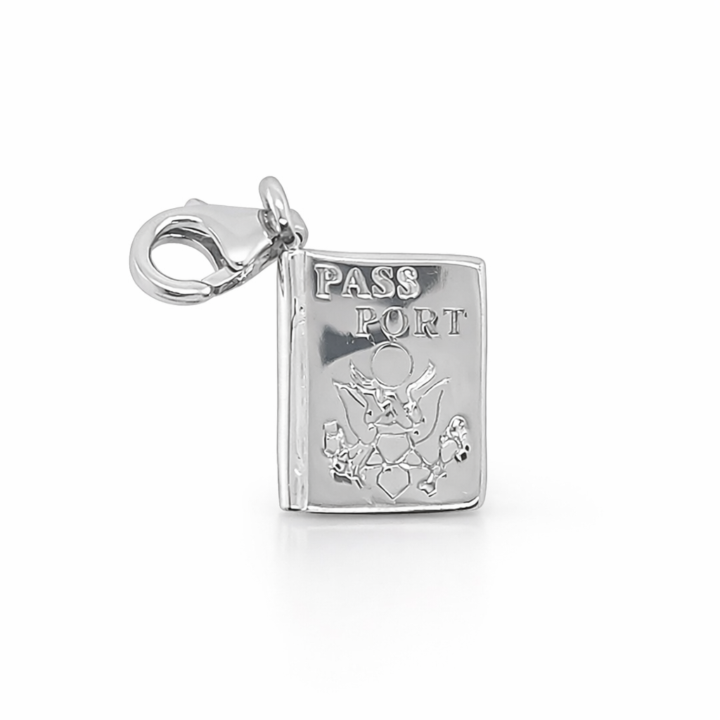 925 RH PL PASSPORT BOOK CHARM - 22X9 - 1.83g <br/>M10045