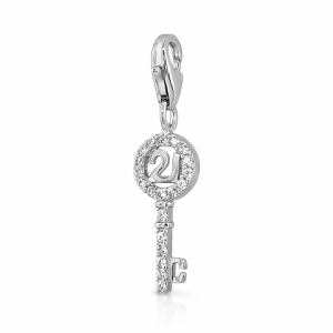 925 RH PL CZ PAVE 21st KEY CHARM - 28X8 - 1.1g <br/>M10051