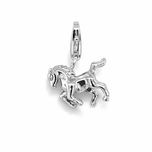 925 RH PL 3D GALLOPING HORSE CHARM - 19X14 - 1.65g <br/>M10077