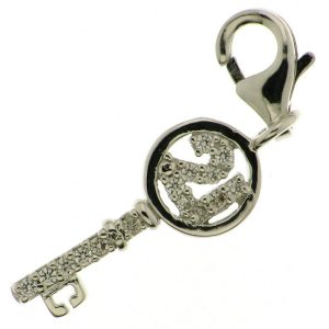 925 RH PL CZ PAVE 21st KEY CHARM - 28X7 - 1.1g <br/>M10085
