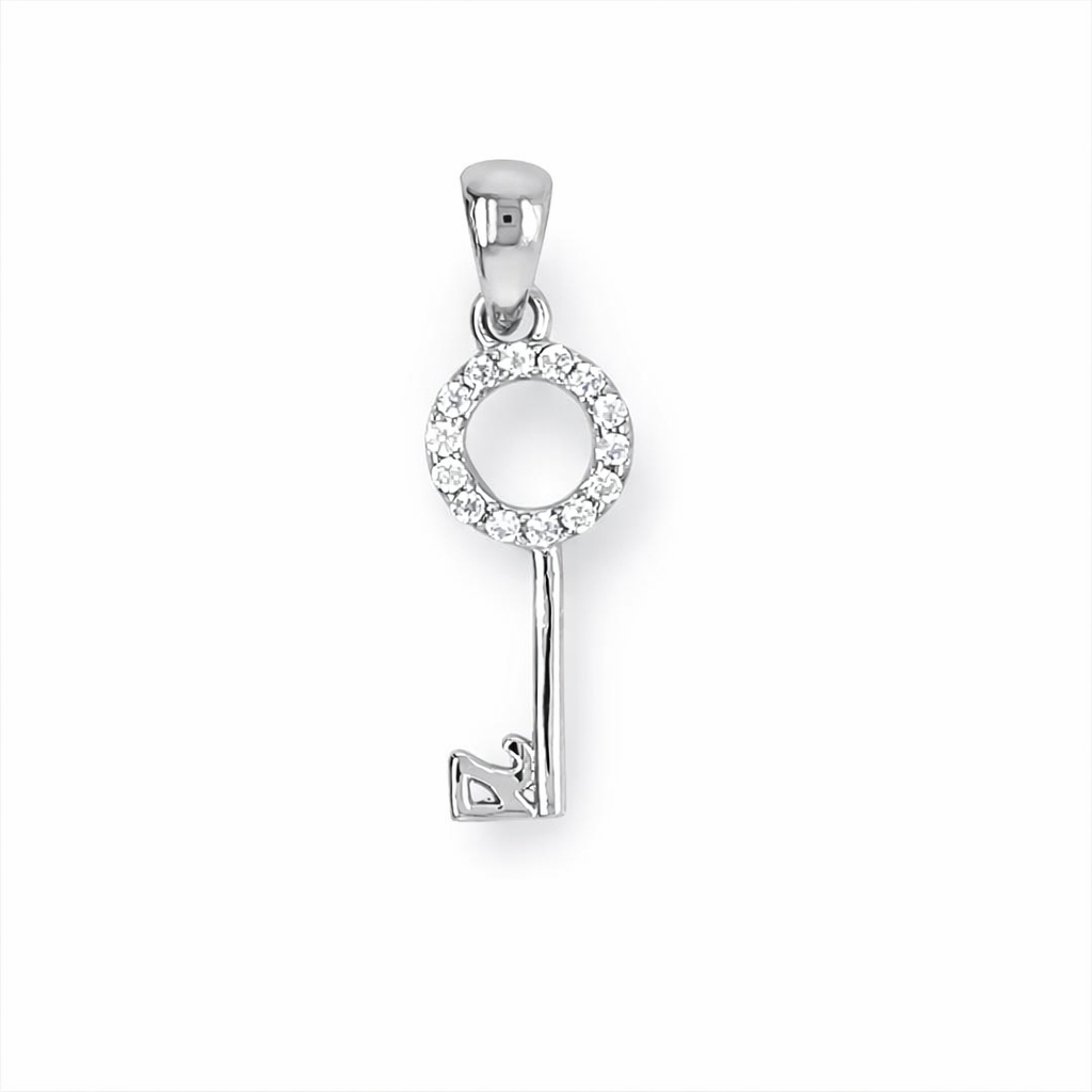 925 RH PL CZ PAVE 21st KEY PENDANT - 24X7 - 0.76g <br/>M10086