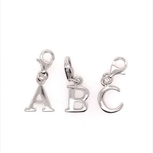 925 RH PL PLAIN ALPHABET CHARM - A-Z <br/>M10089