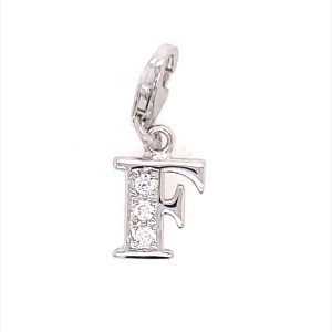 925 RH PL CZ PAVE ALPHABET CHARMS - A-Z <br/>M10090