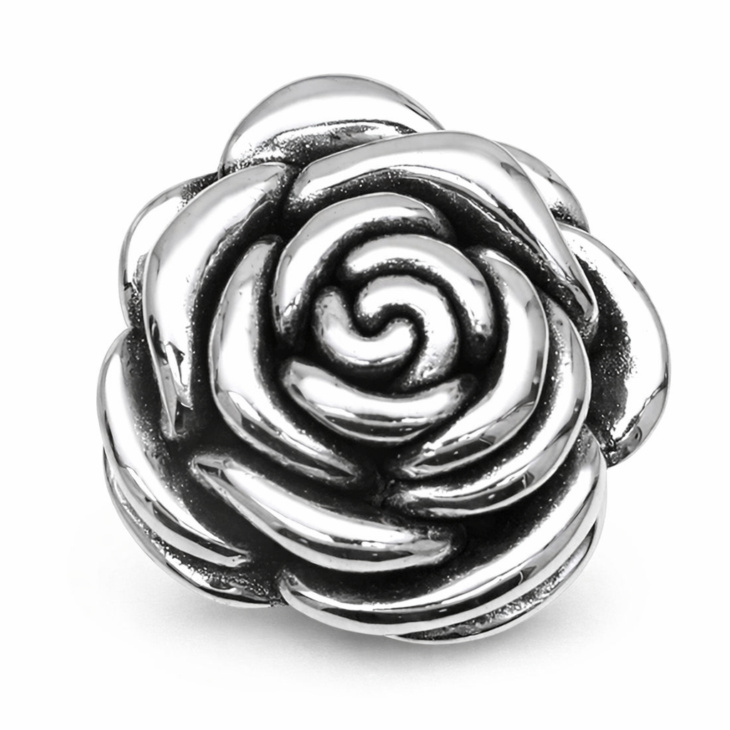 925 OXI ELECTROFORMING ROSE PENDANT - 47X44 <br/>M10092
