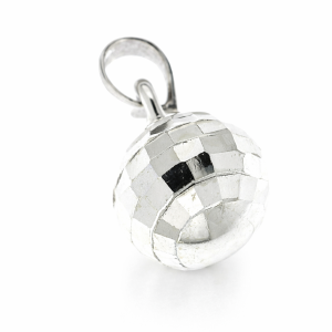 925 JINGLE BELL DISCO BALL PENDANT - 12MM <br/>M10102