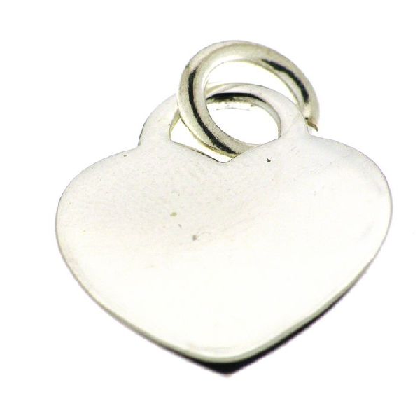 925 PLAIN HEART DISC CHARM - 28X20 - 4.2g <br/>M10115 - Image 2