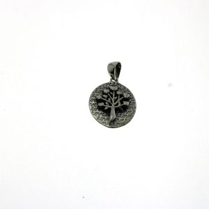 925 OXI RAISED TREE OF LIFE RND DISC - 20MM - 3.4g <br/>M10126