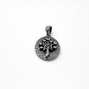 925 OXI RAISED TREE OF LIFE RND DISC - 20MM - 3.4g <br/>M10126