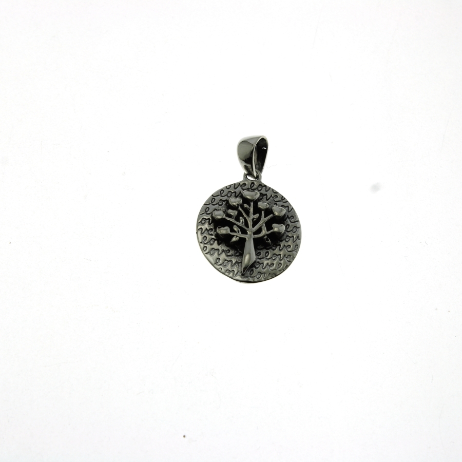 925 OXI RAISED TREE OF LIFE RND DISC - 20MM - 3.4g <br/>M10126