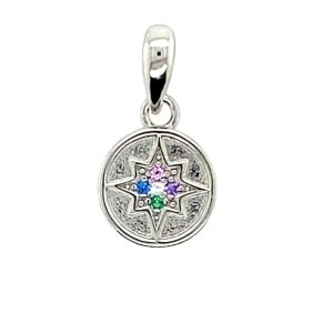 925 COL CZ PAVE BETHLEHEM STAR RND DISC 16X9 0.8g <br/>M10130