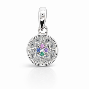 925 COL CZ PAVE BETHLEHEM STAR RND DISC 16X9 0.8g <br/>M10130