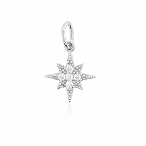 925 RG CZ PAVE MILLGR BETHLEHEM STAR CHARM 16X11  <br/>M10131R