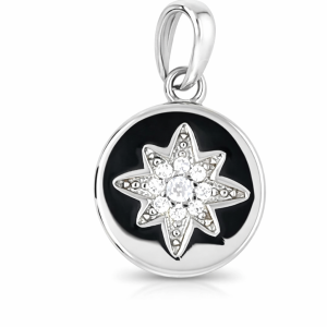 925 CZ PAVE BETHLEHEM STAR RND DISC - 20X11.5 2.6g <br/>M10136
