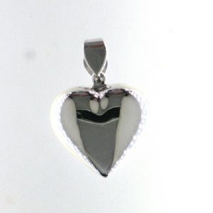 925 HOLLOW PUFFED HEART PENDANT - 30X21 <br/>M10213