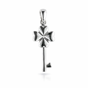 925 4 LEAF CLOVER KEY PENDANT - 28X10 <br/>M10218