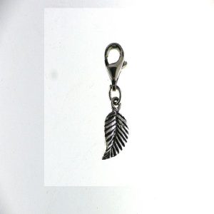 925 OXI LEAF CHARM - 22X6.5 - LOBSTER <br/>M10230