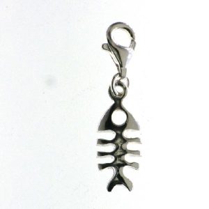 925 FISH BONE CHARM - 28X7 - LOBSTER <br/>M10232