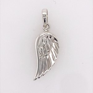 925 TEXTURED SINGLE ANGEL WING PEND - 25X4 - 1.59g <br/>M10234