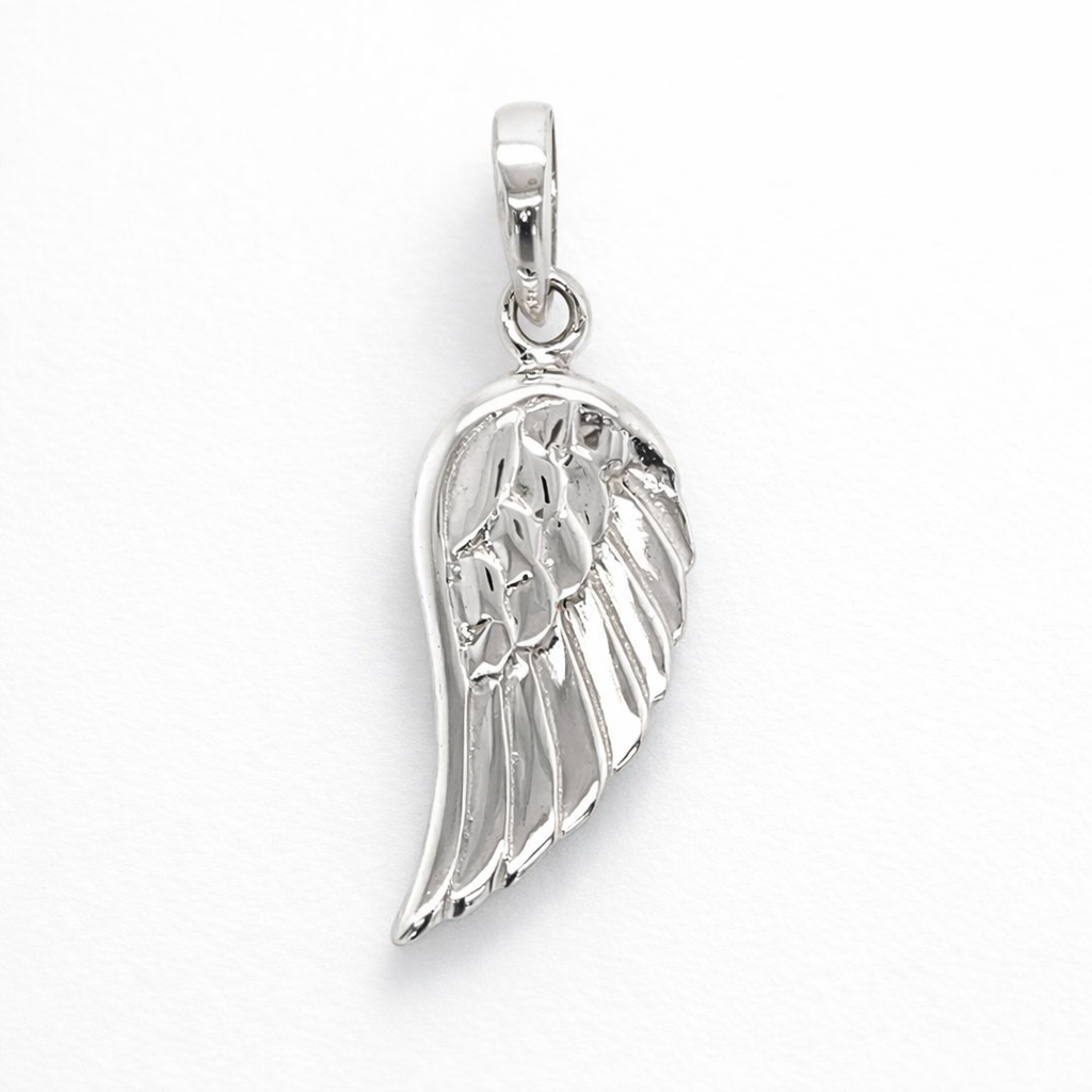 925 TEXTURED SINGLE ANGEL WING PEND - 25X4 - 1.59g <br/>M10234