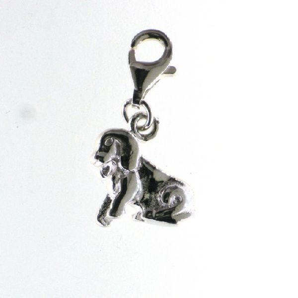 925 PLAIN SITTING DOG CHARM - 23X11 - LOBSTER <br/>M10239 - Image 2