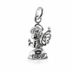 925 FILIGREE PRAYING ANGEL CHARM - 25X11 <br/>M10248