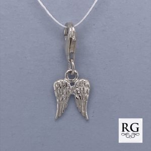 925 ETCHED PAIR OF ANGEL WINGS CHARM - 17X3  0.84g <br/>M10254