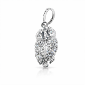 925 CZ PAVE OWL PENDANT - 21X8 <br/>M10266
