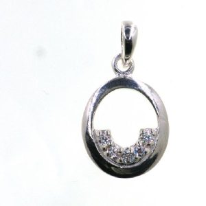 925 CZ PAVE ON BOTTOM OPEN CUT OVAL PEND - 22X12 <br/>M10267