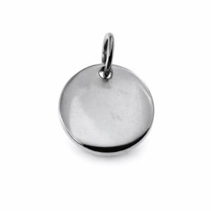 925 PLAIN ROUND DISC CHARM  - 15MM - 3.2g <br/>M10276