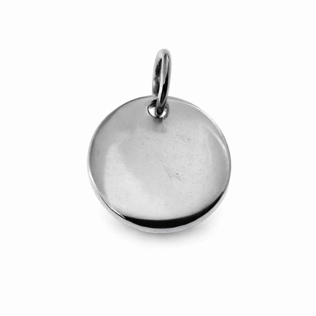 925 PLAIN ROUND DISC CHARM - 15MM - 3.2g <br/>M10276