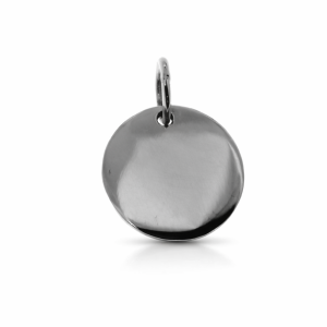 925 PLAIN ROUND DISC CHARM - 17MM - 4.2g <br/>M10281
