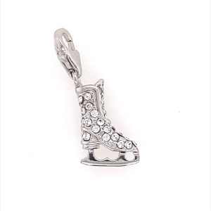 925 RH PL CZ PAVE ICE SKATE CHARM - 24X10 - 1.68g <br/>M10302
