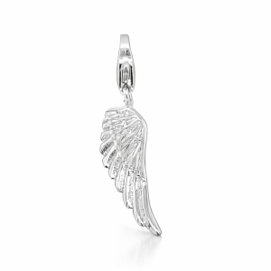 925 RH PL TEXTURED ANGEL WING CHARM - 27X7 - 1.6g <br/>M10304