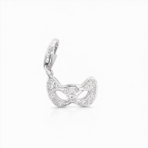 925 RH PL CZ PAVE PHANTOM MASK CHARM - 19X13 1.14g <br/>M10307