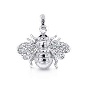 925 RH PL CZ PAVE BUMBLE BEE CHARM - 24X24 - 4.2g <br/>M10311