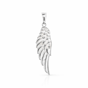 925 ETCHED SINGLE ANGEL WING PENDANT - 40X11  2.6g <br/>M10324