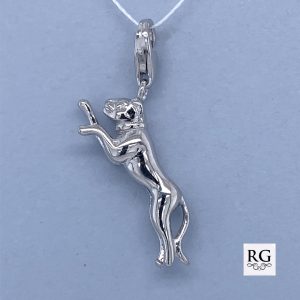 925 RH PL RUNNING JAGUAR CHARM - 24X20 - 2.67g <br/>M10333