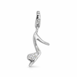 925 RH PL CZ PAVE HIGH HEEL SHOE CHARM - 26X9 1.6g <br/>M10337