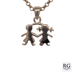 925 PLAIN GIRL+BOY DISC PENDANT - 21X18 - 2.1g <br/>M10352