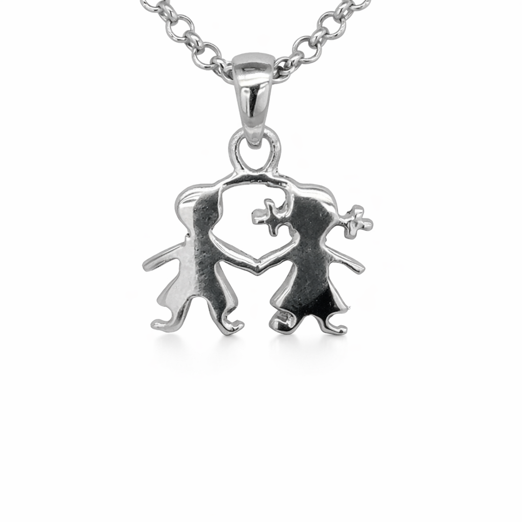 925 PLAIN GIRL+BOY DISC PENDANT - 21X18 - 2.1g <br/>M10352