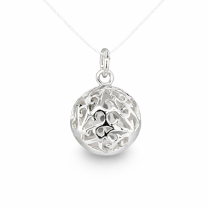 925 FILIGREE BALL CHARM - 22X14 - 2.7g <br/>M10369