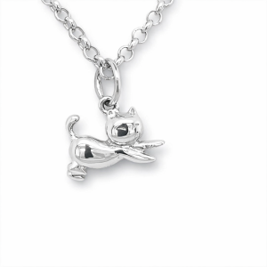 925 STRETCHING CAT CHARM - 15X14 - 1.06g <br/>M10399