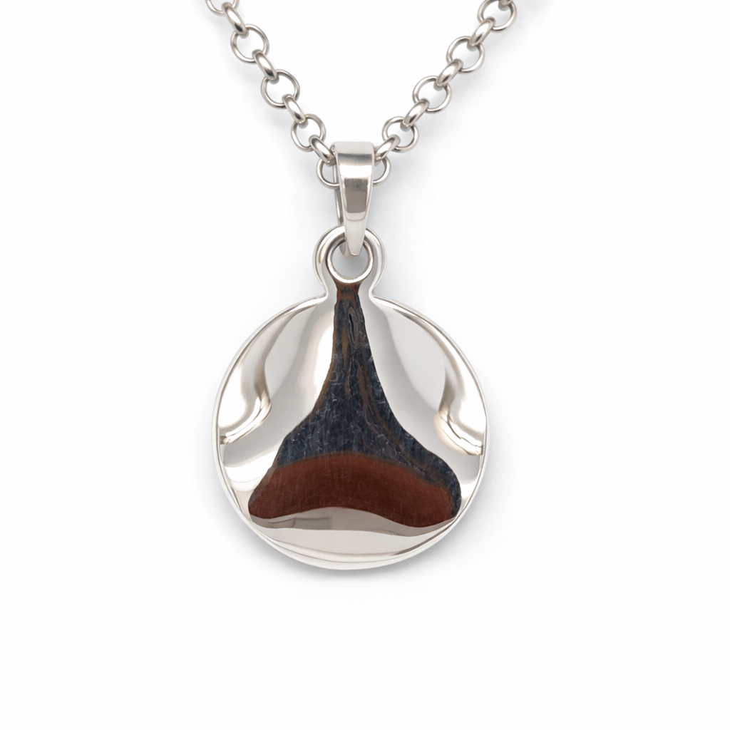 925 PLAIN CONCAVE ROUND DISC PENDANT - 24X16 1.6g <br/>M10408