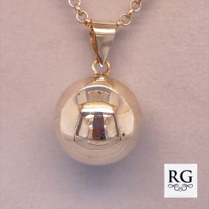 925 HOLLOW PLAIN BALL PENDANT - 16MM - 4.9g <br/>M10413