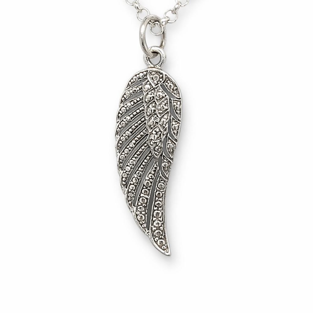 925 OXI MILLGRAIN SINGLE ANGEL WING - 38X11 1.86g <br/>M10414