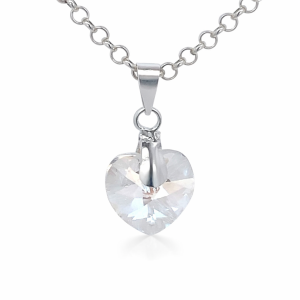 925 FACETED CLEAR SWAROVSKI HEART - 20X10 - 0.76g <br/>M10434