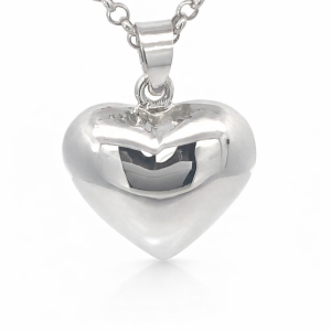 925 HOLLOW PLAIN PUFF HEART - 26X20 - 3.9g <br/>M10438
