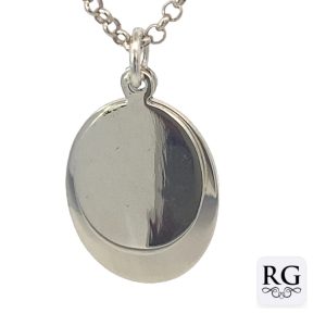 925 PLAIN DBL OVAL DISC CHARM - 31X18 - 5.2g <br/>M10439